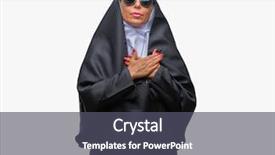  Presentation with nun - Presentation theme with christian heart - middle age senior catholic nun background and a dark gray colored foreground