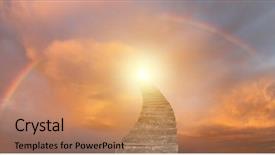  Presentation with stairway - Presentation enhanced with christian heavens - stairway leading up to bright background and a coral colored foreground