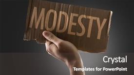  Presentation with integrity - Slide deck with christian integrity - modesty background and a dark gray colored foreground