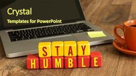  Presentation with integrity - PPT theme featuring christian integrity - stay humble written background and a tawny brown colored foreground