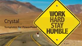  Presentation with hard work - Presentation theme having christian integrity - work hard stay humble sign background and a gold colored foreground