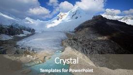  Presentation with glacier - Amazing slide deck having christian joy world - artesonraju glacier in cordilera blanca backdrop and a gray colored foreground