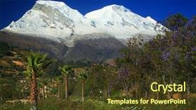  Presentation with main air routes in south america - PPT theme featuring christian joy world - campo santo of yungay background and a  colored foreground