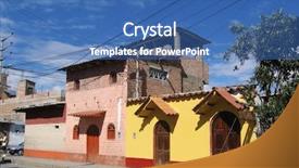  Presentation with city street - PPT theme having christian joy world - colorful street in the peruvian background and a  colored foreground