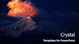  Presentation with light - PPT layouts consisting of christian joy world - nevado copa 6188m in sunset background and a  colored foreground