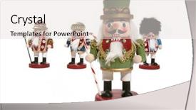  Presentation with holiday - PPT theme enhanced with christian leadership - holiday nutcracker statues with one background and a light gray colored foreground