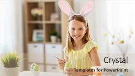  Presentation with happy holidays - PPT layouts featuring christian love mone - easter holidays and people concept background and a  colored foreground