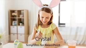  Presentation with happy holidays - Theme enhanced with christian love mone - easter holidays and people concept background and a  colored foreground