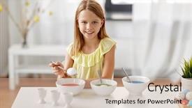  Presentation with happy holidays - Colorful theme enhanced with christian love mone - easter holidays and people concept backdrop and a soft green colored foreground