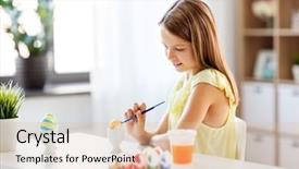  Presentation with happy holidays - Theme featuring christian love mone - easter holidays and people concept background and a  colored foreground