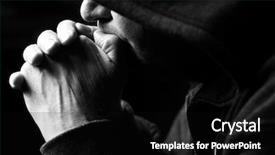  Presentation with nose - Presentation design enhanced with christian men - keep silence special photo toned background and a black colored foreground