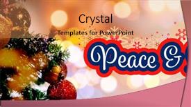  Presentation with yellow beige light brown travertine - Amazing slide set having christian messages - peaceful message against christmas yellow backdrop and a coral colored foreground