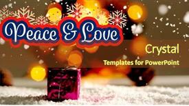  Presentation with peaceful - Theme having christian messages - peaceful message against copy space background and a tawny brown colored foreground