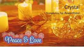  Presentation with christmas borders ornament border - Audience pleasing slide deck consisting of christian messages - peaceful message against cozy christmas backdrop and a gold colored foreground
