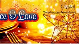  Presentation with peaceful - Amazing PPT layouts having christian messages - peaceful message against cutlery backdrop and a  colored foreground