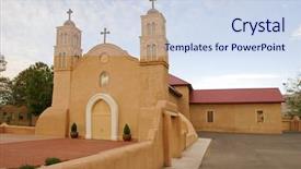  Presentation with christian mission - Theme with christian missions - adobe spanish mission background and a sky blue colored foreground