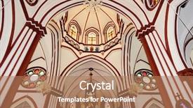  Presentation with french architecture - Slide deck consisting of christian missions - beautiful french architecture at sacred background and a coral colored foreground
