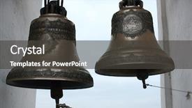  Presentation with church bells - Colorful PPT theme enhanced with christian missions - church bells in saint petersburg backdrop and a dark gray colored foreground