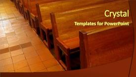  Presentation with christian mission - PPT theme enhanced with christian missions - church pews in mission santa background and a  colored foreground