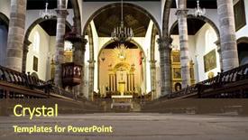  Presentation with church missions - Amazing theme having christian missions - old spanish church backdrop and a tawny brown colored foreground