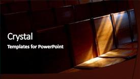  Presentation with string light - PPT layouts consisting of christian missions - rows of church pews background and a  colored foreground