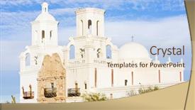  Presentation with mission - Amazing PPT layouts having christian missions - san xavier del bac mission backdrop and a cream colored foreground