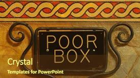  Presentation with mission - Presentation design consisting of christian missions - tidings poor box in california background and a tawny brown colored foreground