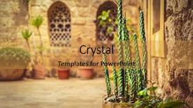  Presentation with christian church - Slide set with christian monastery tourist attraction lebanon background and a gold colored foreground