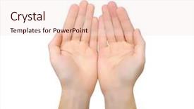  Presentation with christian - Slide deck featuring christian moving - two open empty hands background and a lemonade colored foreground