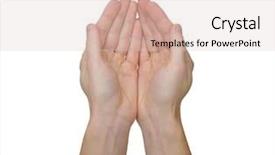  Presentation with christian - Cool new theme with christian moving - two open empty hands backdrop and a lemonade colored foreground