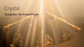  Presentation with baby jesus - PPT layouts having christian-nativity-scene-glowing background and a lemonade colored foreground