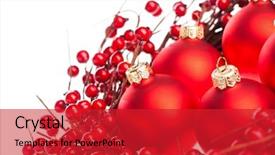  Presentation with christmas holly - PPT layouts consisting of christian new year - christmas decoration with european holly background and a  colored foreground