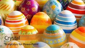  Presentation with christian easter - Beautiful presentation featuring christian rainbow - beautiful background of easter eggs backdrop and a gold colored foreground