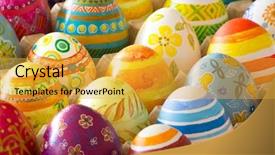  Presentation with christian easter - Amazing PPT layouts having christian rainbow - beautiful background of easter eggs backdrop and a  colored foreground