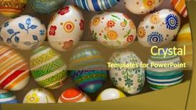  Presentation with christian easter - Cool new presentation theme with christian rainbow - beautiful background of easter eggs backdrop and a tawny brown colored foreground