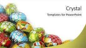  Presentation with christian easter - Slides with christian rainbow - easter eggs a background bright background and a white colored foreground