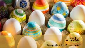  Presentation with christian easter - Cool new presentation with christian rainbow - easter eggs handmade illuminated backdrop and a yellow colored foreground