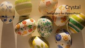  Presentation with eggs egg carton egg box - Audience pleasing PPT theme consisting of christian rainbow - easter eggs handmade illuminated backdrop and a gold colored foreground