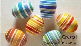  Presentation with eggs egg carton egg box - Slide set featuring christian rainbow - easter eggs handmade illuminated background and a coral colored foreground