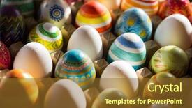  Presentation with eggs egg carton egg box - Audience pleasing slide set consisting of christian rainbow - easter eggs handmade illuminated backdrop and a tawny brown colored foreground