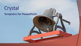  Presentation with antique parchment legal - Beautiful presentation featuring christian religion - antique iron church bell backdrop and a  colored foreground