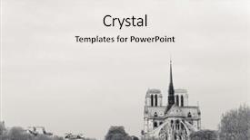  Presentation with notre dame paris france - Colorful slide set enhanced with christian religion - beautiful view notre dame cathedral backdrop and a white colored foreground