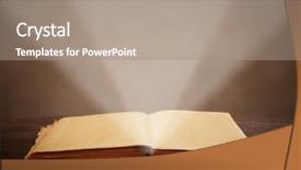  Presentation with light book - Beautiful PPT theme featuring christian school - old open book lying backdrop and a coral colored foreground