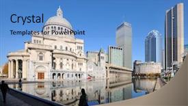  Presentation with christian - Presentation theme having christian science plaza and prudential background and a teal colored foreground
