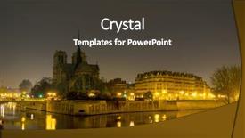  Presentation with notre dame paris france - Presentation theme featuring christian sculpture - notre dame de paris cathedral background and a dark gray colored foreground