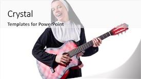  Presentation with nun - Audience pleasing slide deck consisting of picture of a sports plane against a blue sky backdrop and a cobalt blue colored foreground