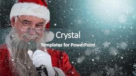  Presentation with santa - Beautiful presentation theme featuring christian songs - santa claus singing christmas song backdrop and a ocean colored foreground