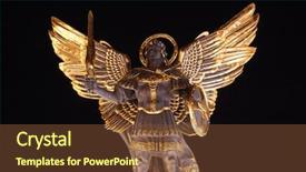  Presentation with angel - Theme with christian sword - angel of kiev background and a tawny brown colored foreground