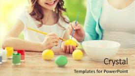  Presentation with christian family - Beautiful PPT theme featuring christian teachings - close up of family coloring backdrop and a  colored foreground