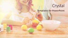  Presentation with handcraft - Slide set with christian teachings - family holiday handcraft people background and a  colored foreground